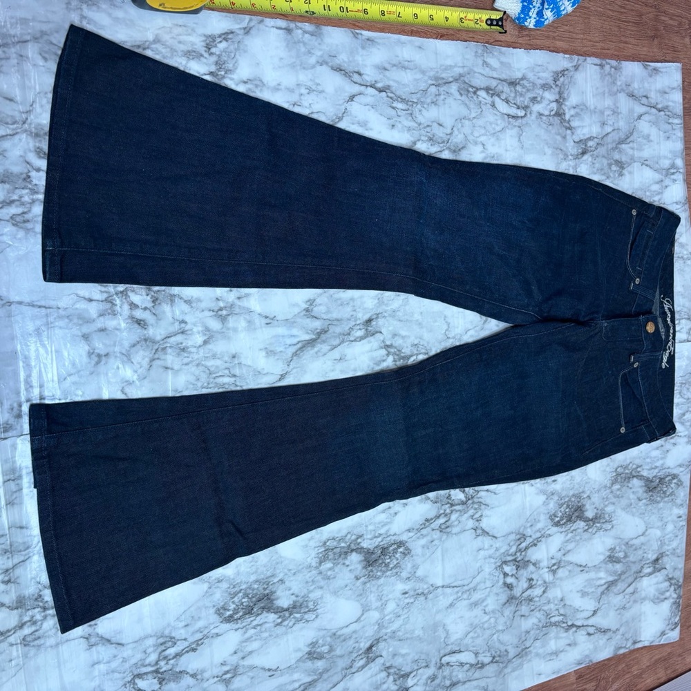 American Eagle vintage Y2K real flare dark Wash denim jeans size 6 - Picture 5 of 7